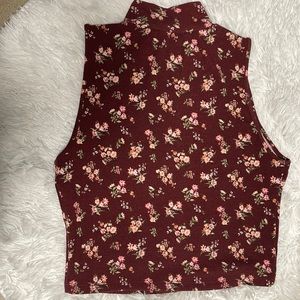 wine t-shirt with flowers, brand forever 21 ,Size L